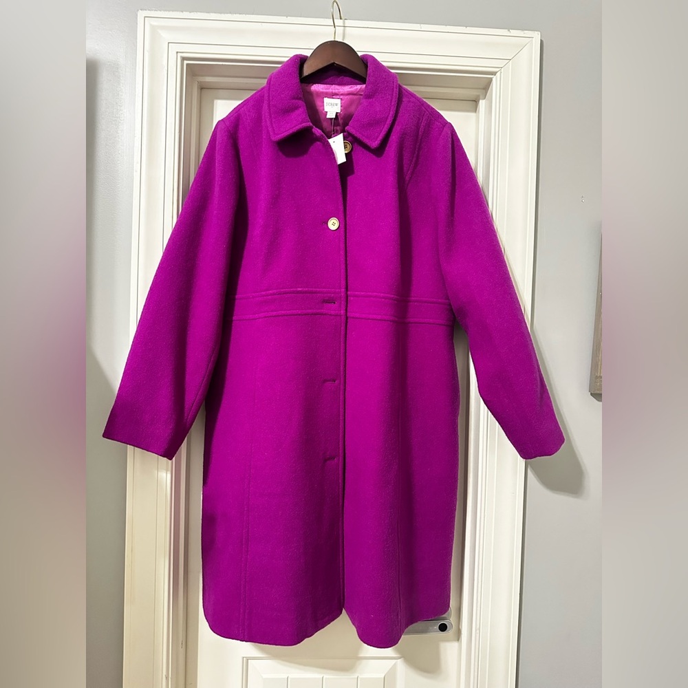 NWT J. Crew Factory Wool Blend Coat Size 22